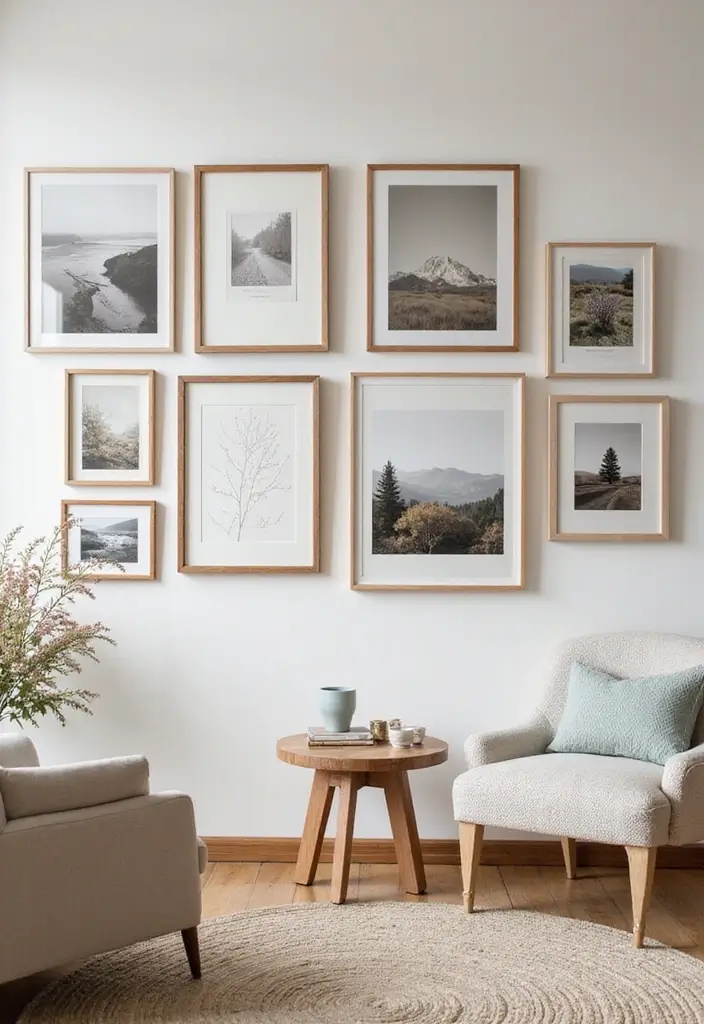 25+ Aesthetic Room Wall Ideas for a Cozy Trendy Space - 2. Gallery Wall of Personal Photos