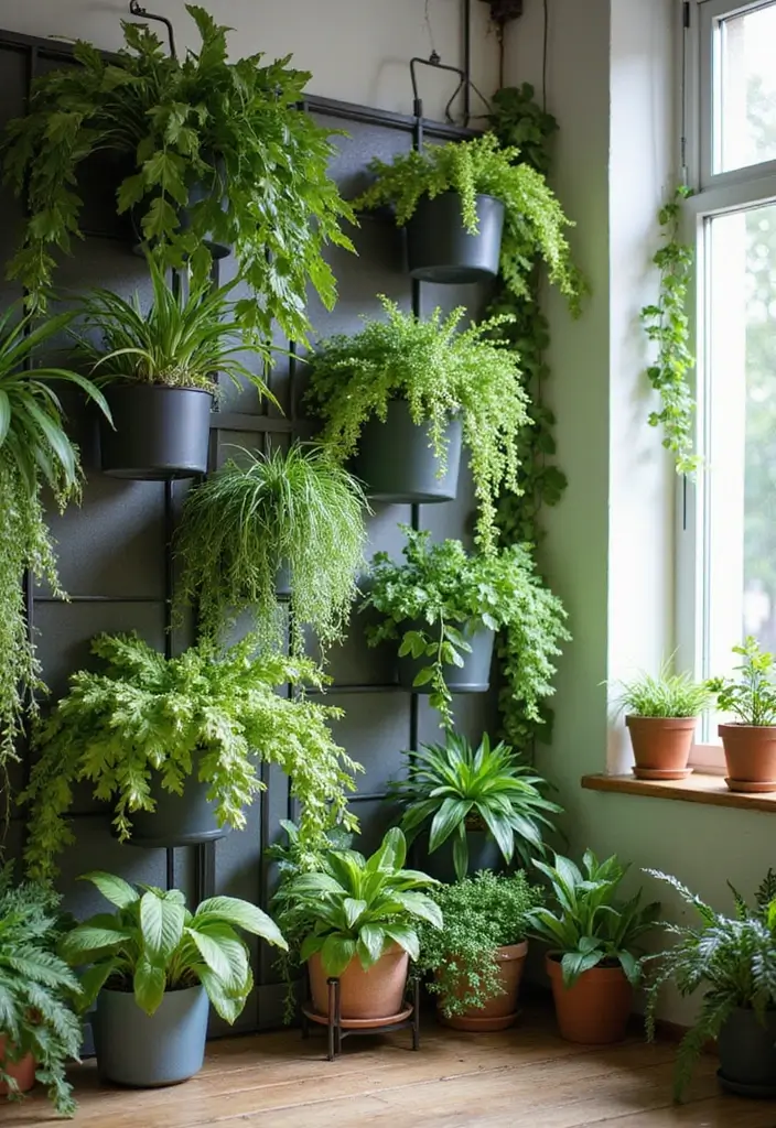 25+ Aesthetic Room Wall Ideas for a Cozy Trendy Space - 3. Dreamy Plant Wall