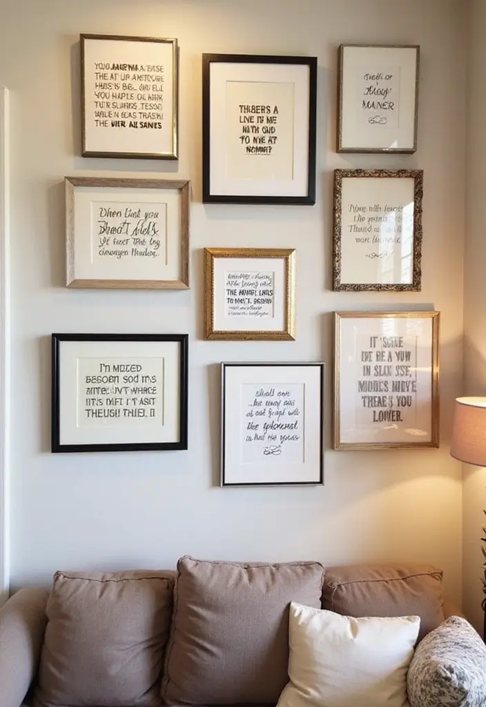 25+ Aesthetic Room Wall Ideas for a Cozy Trendy Space - 4. Inspiring Quote Art
