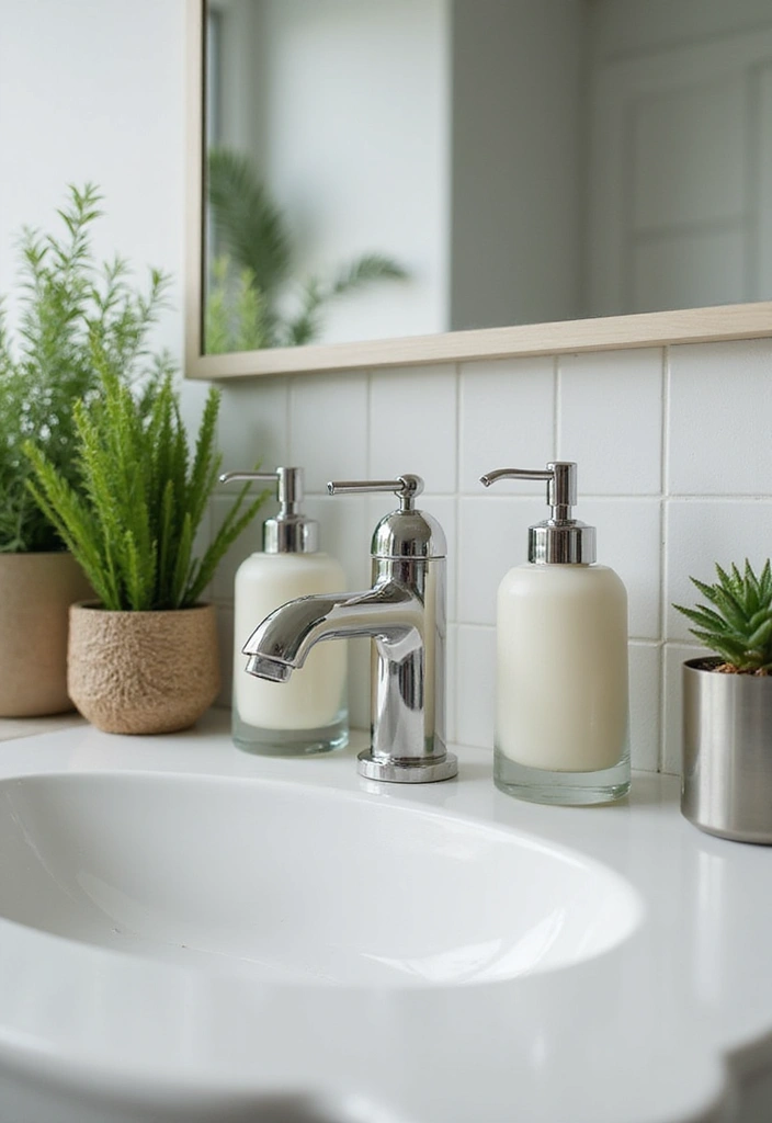 25+ Bathroom Storage Ideas to Declutter and Beautify Your Space - 18. Eco-Friendly Soap Dispensers