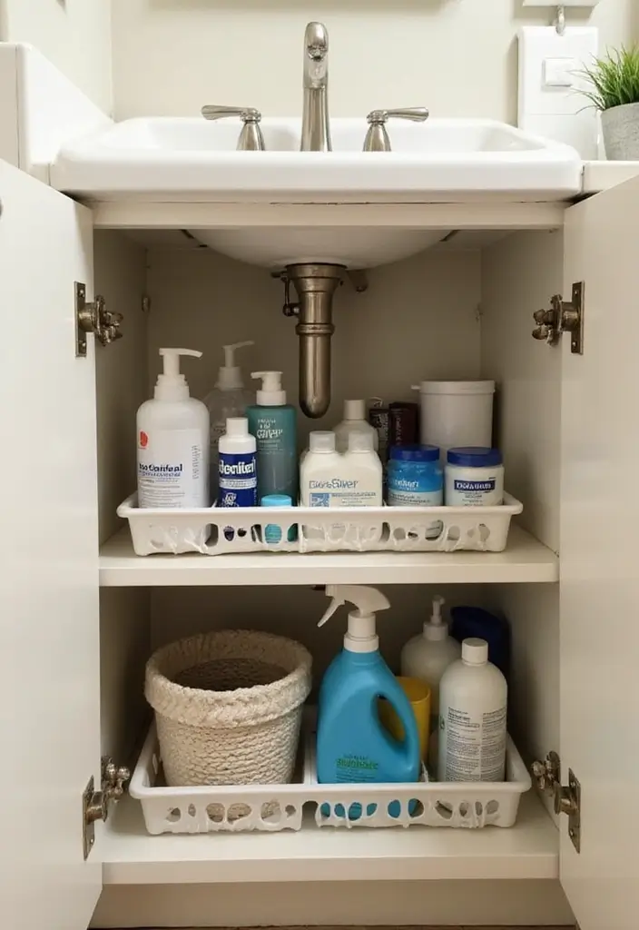 25+ Bathroom Storage Ideas to Declutter and Beautify Your Space - 23. Under-Sink Storage Solutions