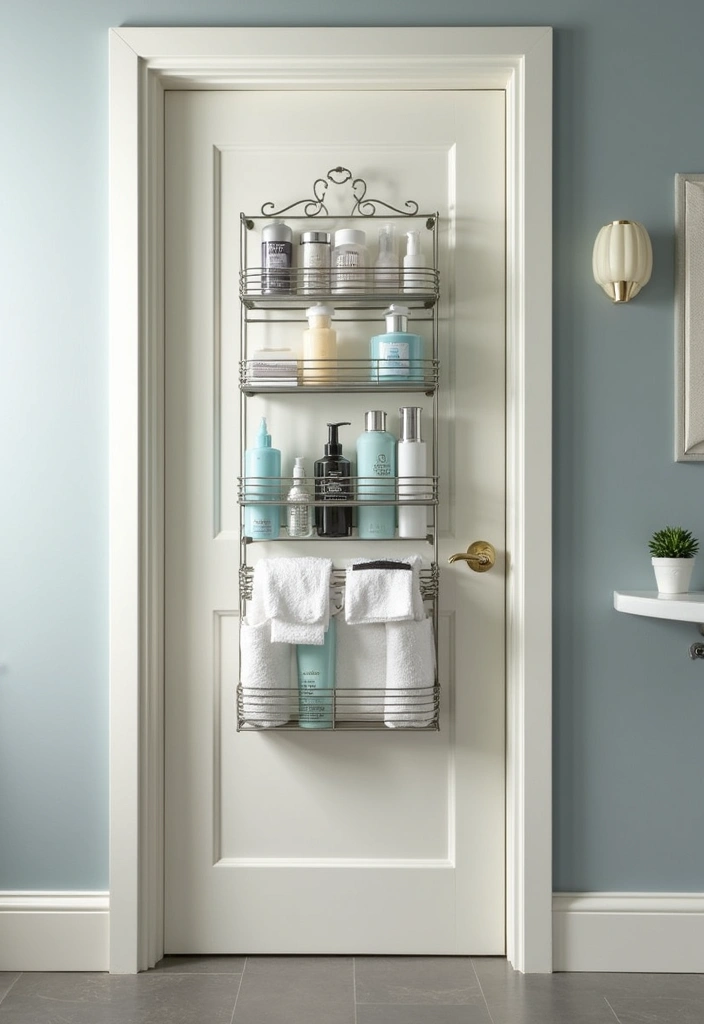 25+ Bathroom Storage Ideas to Declutter and Beautify Your Space - 7. Over-the-Door Organizers