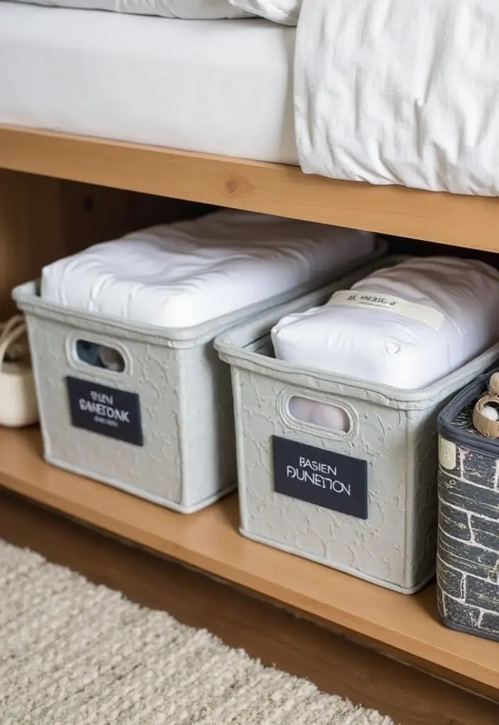 25+ Bedroom Storage Ideas for a Clutter-Free Sanctuary - 1. Under-Bed Storage Bins