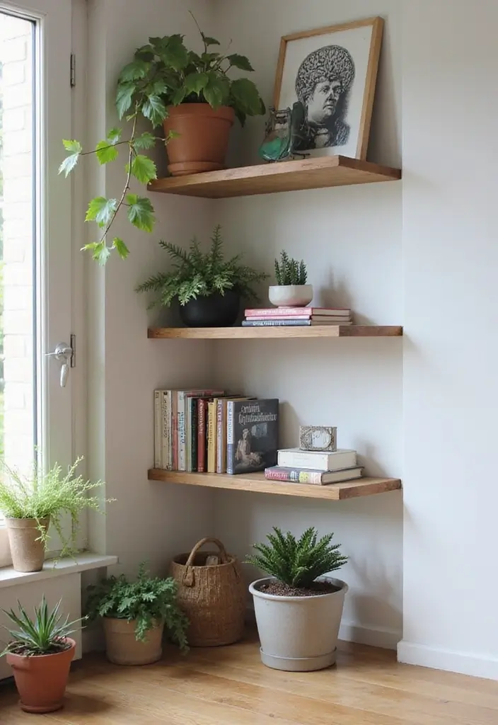 25+ Bedroom Storage Ideas for a Clutter-Free Sanctuary - 18. Corner Shelves