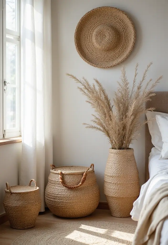 25+ Bedroom Storage Ideas for a Clutter-Free Sanctuary - 6. Decorative Baskets