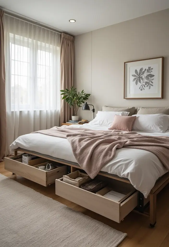 25+ Bedroom Storage Ideas for a Clutter-Free Sanctuary - 9. Bed Risers