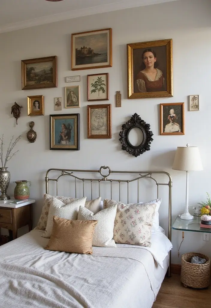 25+ Bedroom Wall Ideas That Make Your Space Feel Special - 10. Vintage Finds