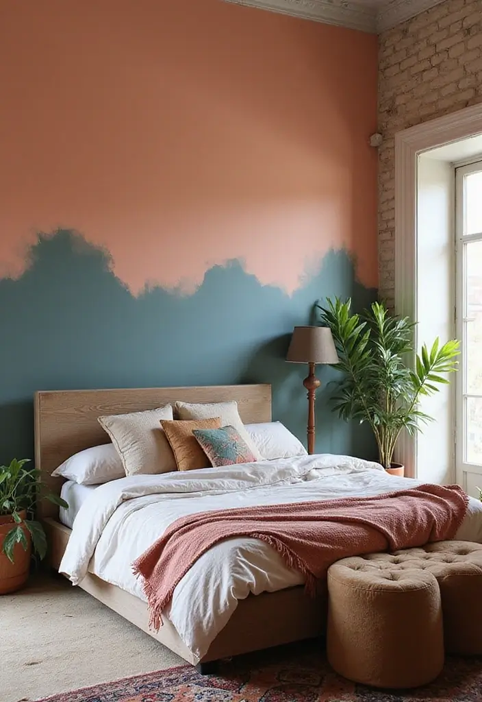 25+ Bedroom Wall Ideas That Make Your Space Feel Special - 13. Paint Dipped Accents