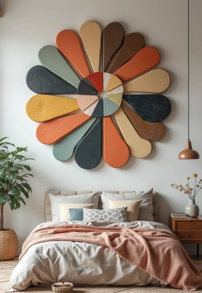 25+ Bedroom Wall Ideas That Make Your Space Feel Special - 15. Modular Wall Art