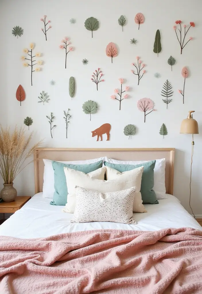 25+ Bedroom Wall Ideas That Make Your Space Feel Special - 16. Wall Decals and Stickers