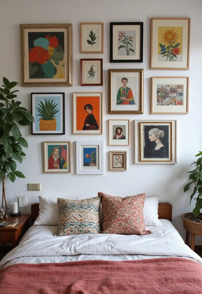 25+ Bedroom Wall Ideas That Make Your Space Feel Special - 3. Gallery Wall of Photos