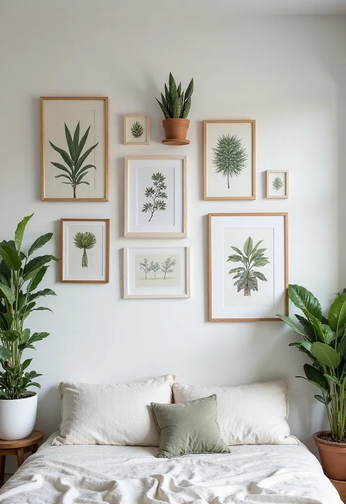 25+ Bedroom Wall Ideas That Make Your Space Feel Special - 7. Nature-Inspired Decor