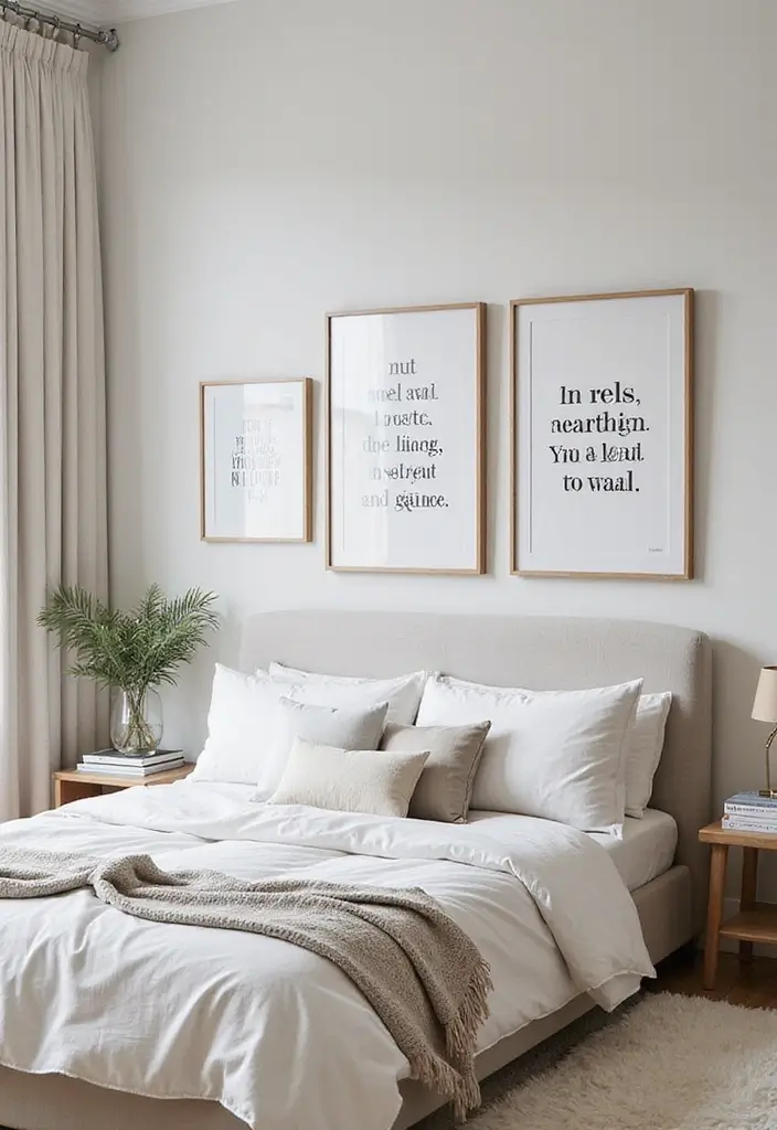 25+ Bedroom Wall Ideas That Make Your Space Feel Special - 9. Inspirational Quotes