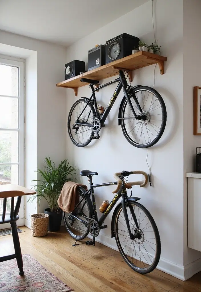 25+ Bike Storage Ideas for Indoors and Outdoors - 19. Bike Storage Solutions for Small Apartments