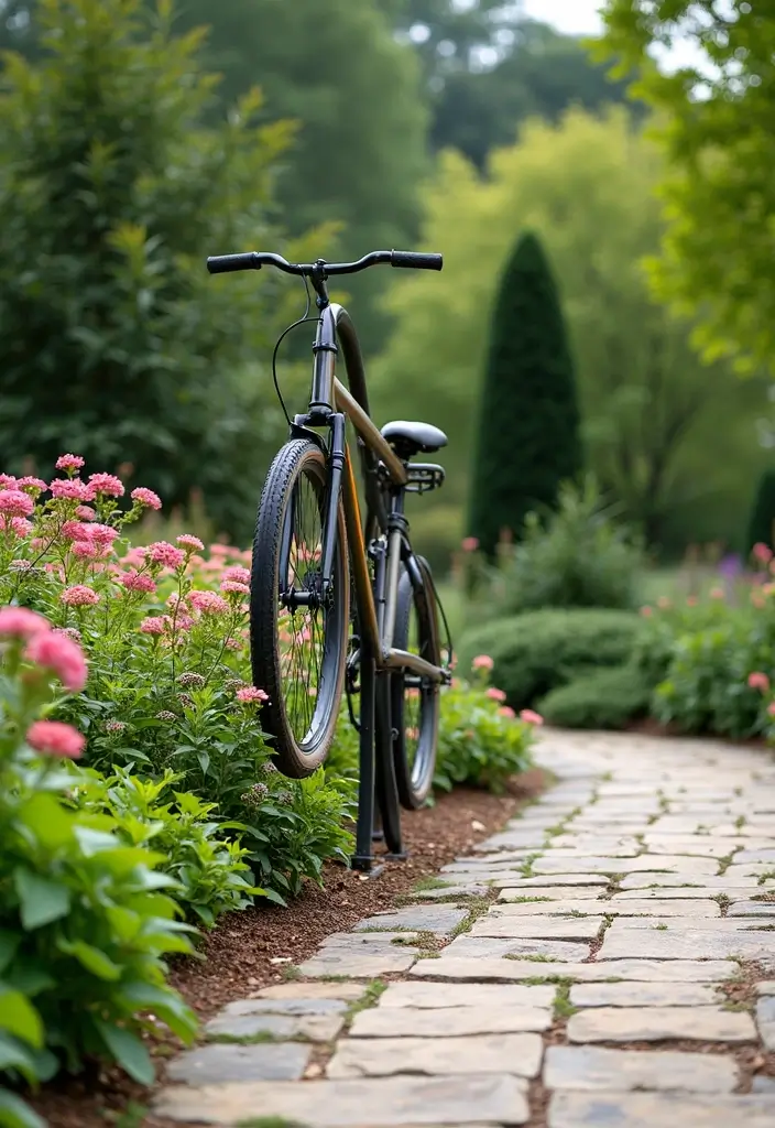 25+ Bike Storage Ideas for Indoors and Outdoors - 6. Outdoor Bike Racks with Flair