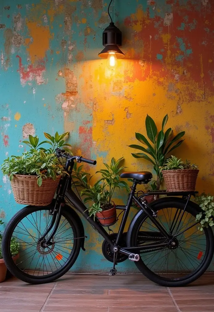 25+ Bike Storage Ideas for Indoors and Outdoors - 7. Bicycle Wall Art Installation