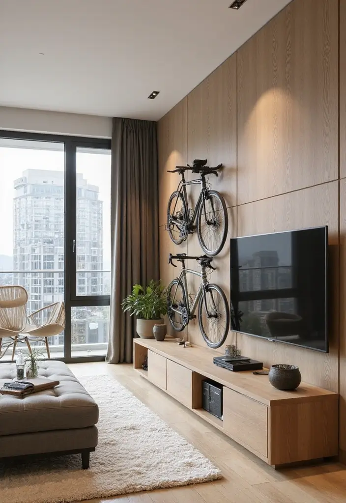 25+ Bike Storage Ideas for Indoors and Outdoors - 8. Bike-Centric Furniture