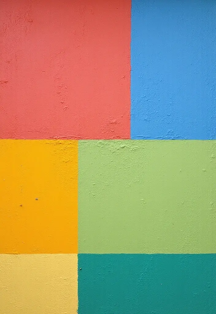 25+ Blank Bedroom Wall Ideas to Fill Empty Space Beautifully - 15. Use of Color Blocks