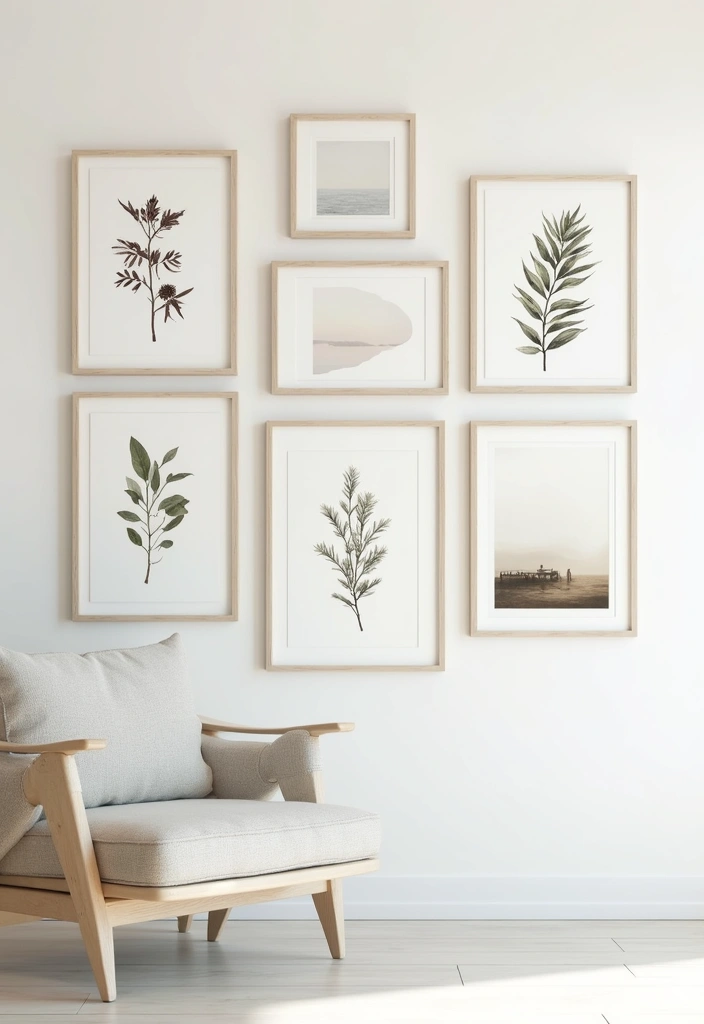25+ Blank Bedroom Wall Ideas to Fill Empty Space Beautifully - 4. Nature-Inspired Wall Art