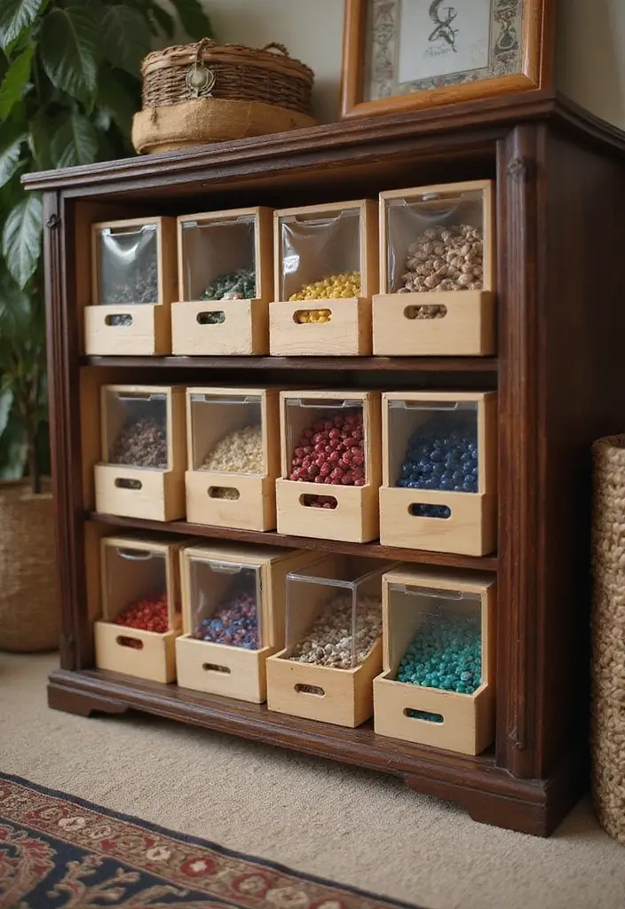 25+ Board Game Storage Ideas to Keep Family Nights Organized - 17. Game Piece Storage Boxes