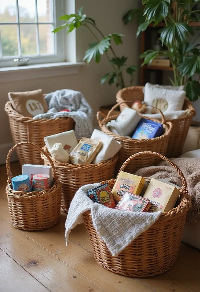 25+ Board Game Storage Ideas to Keep Family Nights Organized - 21. Game Night Baskets
