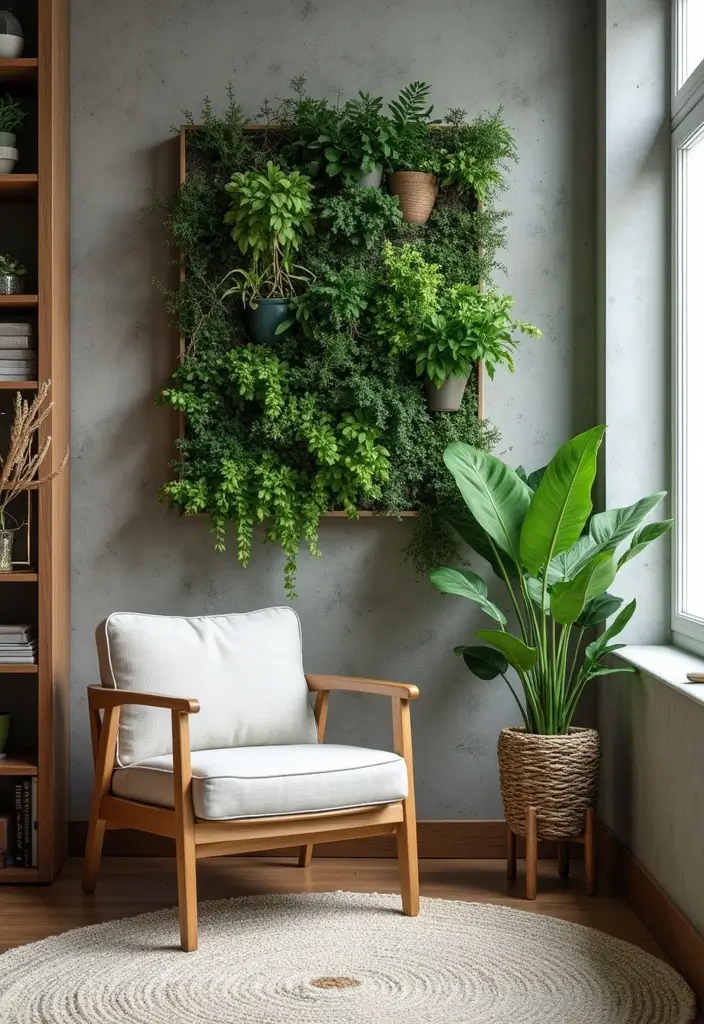25+ Cement Wall Ideas for an Industrial Modern Feel - 11. Concrete Wall with Vertical Gardens