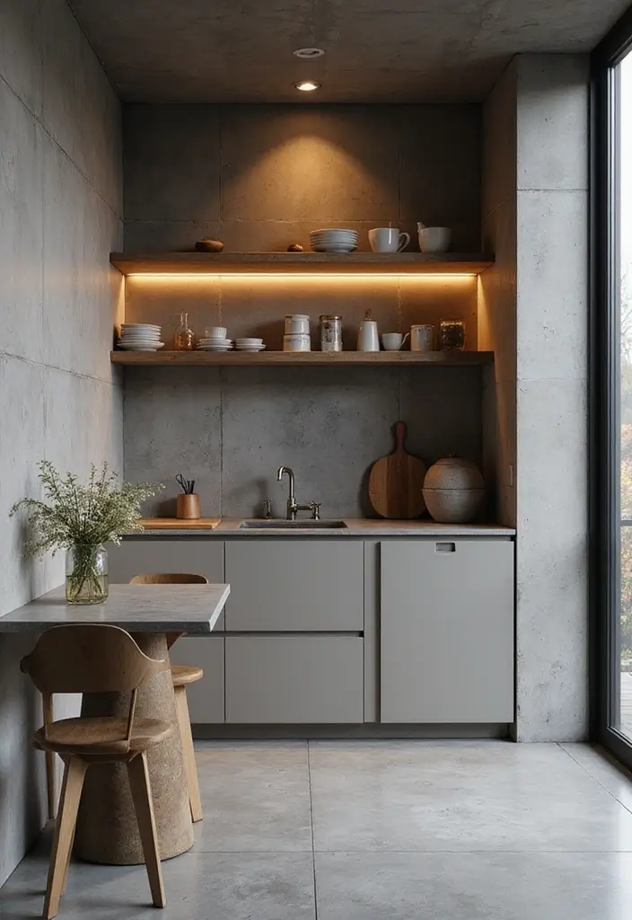 25+ Cement Wall Ideas for an Industrial Modern Feel - 7. Polished Concrete Finish