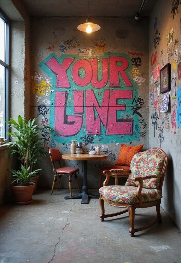 25+ Cement Wall Ideas for an Industrial Modern Feel - 8. Concrete Wall with Urban Graffiti