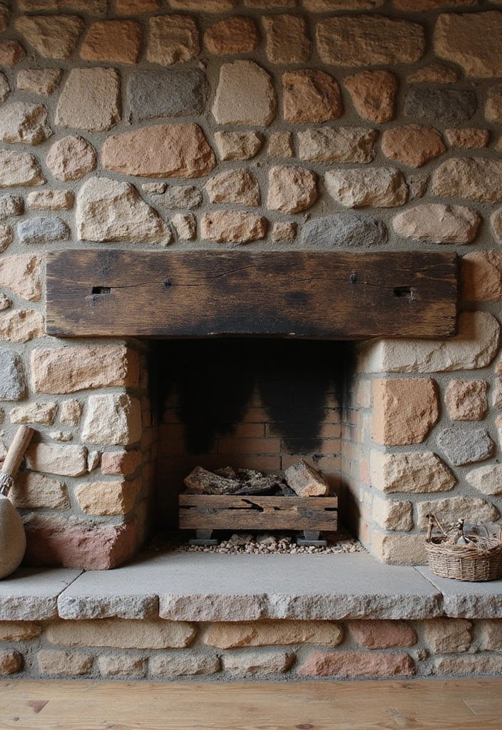 25+ Chimney Wall Ideas That Elevate Your Fireplace Design - 25. Layered Textures for Depth