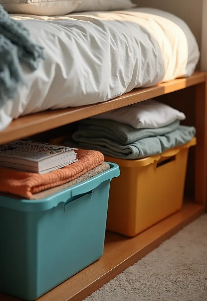 25+ Dorm Room Storage Ideas for College Students on a Budget - 1. Under-Bed Storage Bins