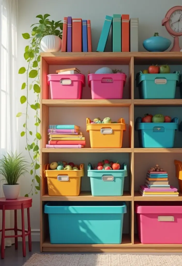 25+ Dorm Room Storage Ideas for College Students on a Budget - 17. Color-Coded Organization