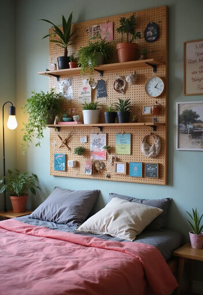 25+ Dorm Room Storage Ideas for College Students on a Budget - 5. Pegboards for Versatile Storage