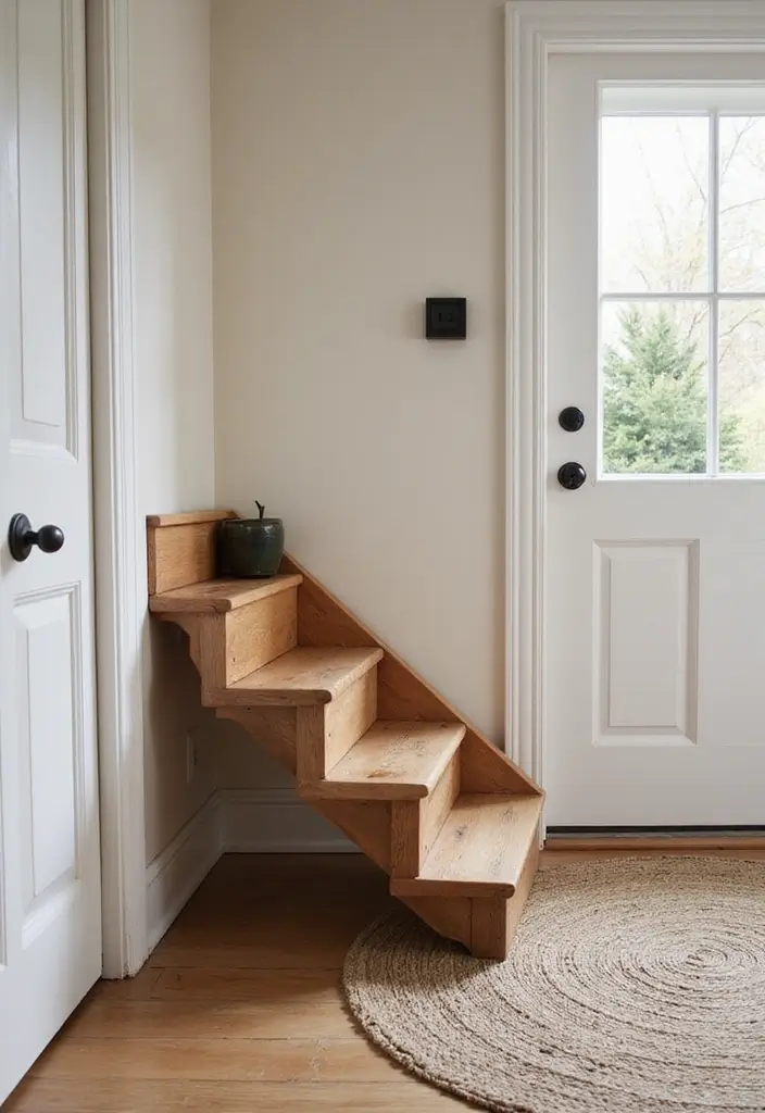 25+ Entryway Shoe Storage Ideas to Keep Things Tidy - 15. Foldable Shoe Stairs