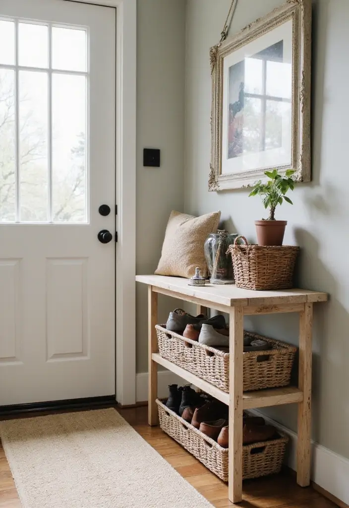 25+ Entryway Shoe Storage Ideas to Keep Things Tidy - 24. Space-Saving Shoe Trays