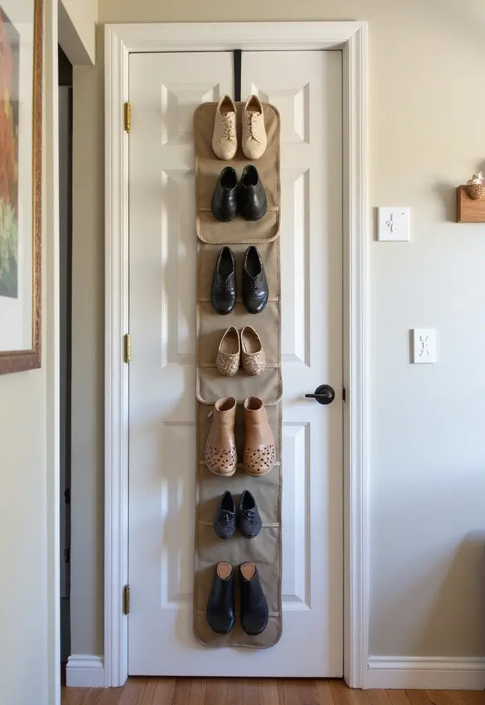 25+ Entryway Shoe Storage Ideas to Keep Things Tidy - 4. Hanging Shoe Organizers