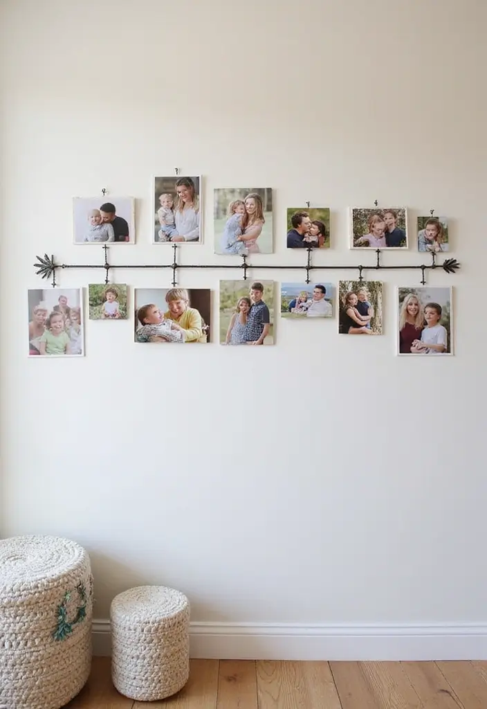25+ Family Picture Wall Ideas That Tell Your Story - 10. Family Timeline Display