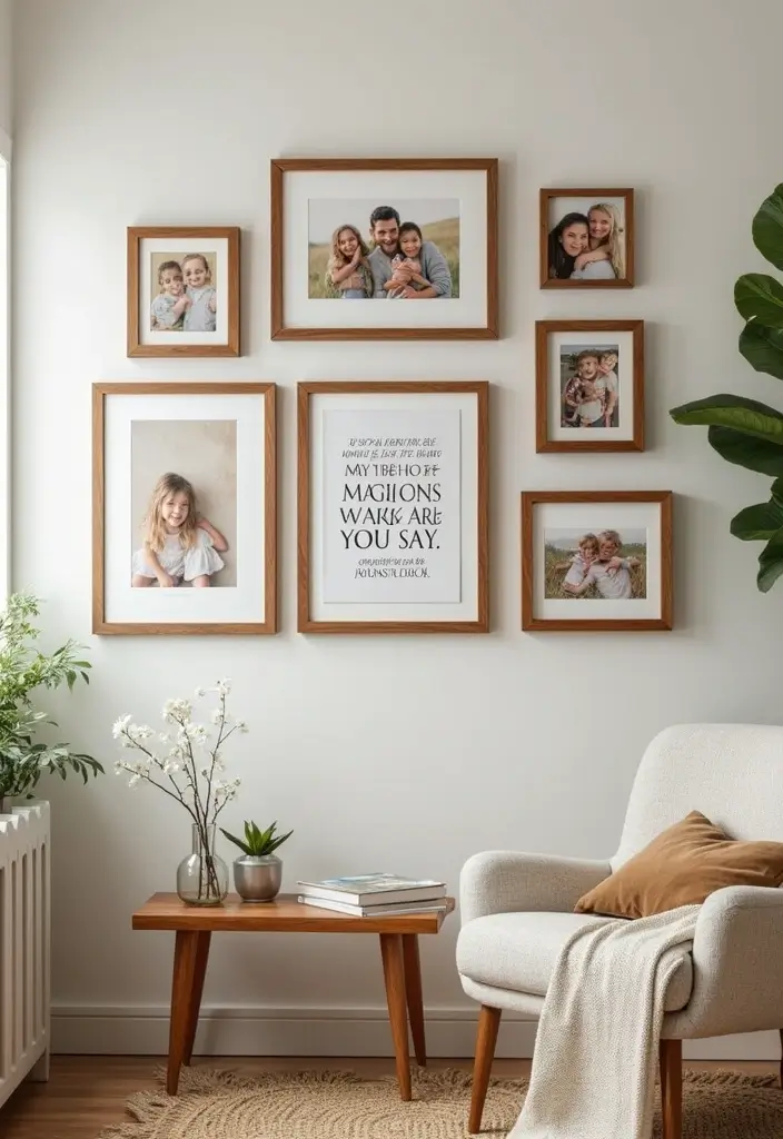 25+ Family Picture Wall Ideas That Tell Your Story - 16. Family Quote Wall