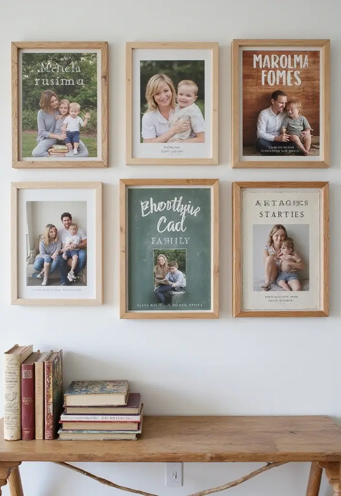 25+ Family Picture Wall Ideas That Tell Your Story - 24. Family Book Wall
