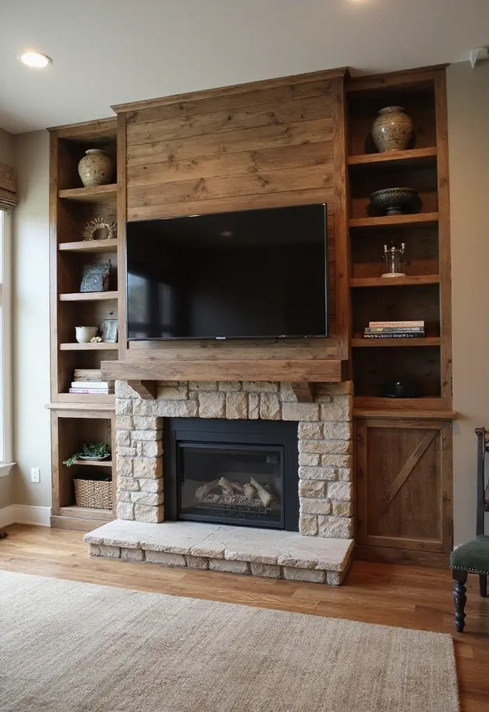 25+ Fireplace Wall Ideas to Create a Warm Focal Point - 10. Fireplace TV Wall Units