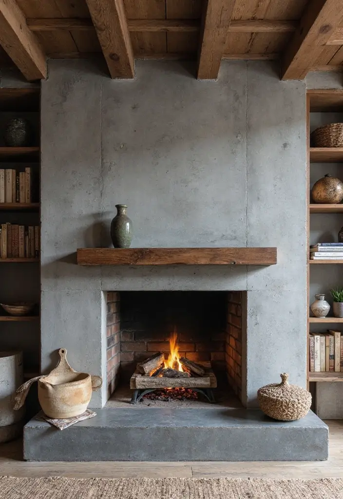 25+ Fireplace Wall Ideas to Create a Warm Focal Point - 5. Industrial-Style Fireplaces