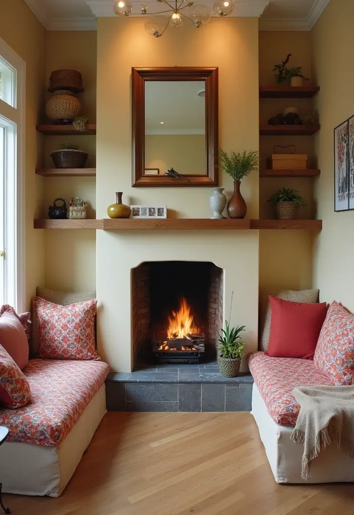 25+ Fireplace Wall Ideas to Create a Warm Focal Point - 6. Cozy Nooks