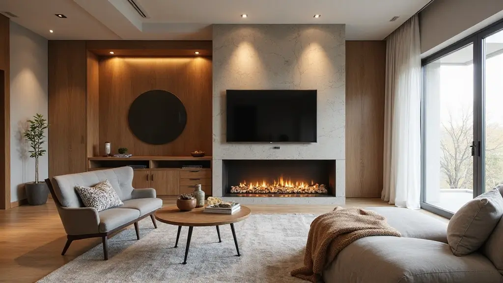 25+ Fireplace Wall Ideas with TV for a Cozy Modern Look