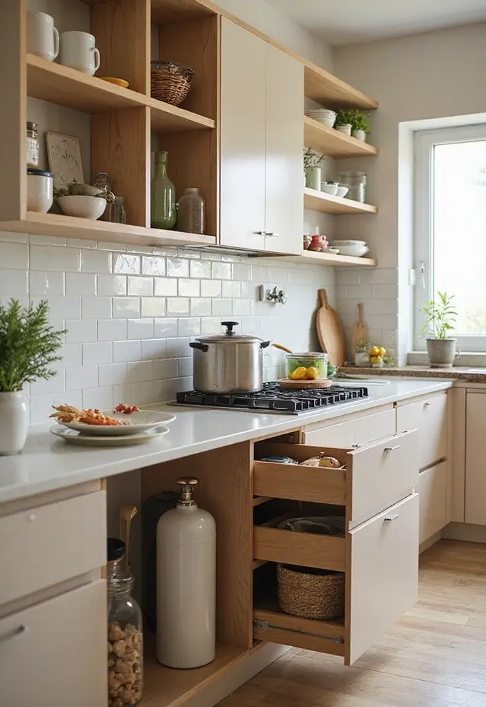 25+ Gas Cylinder Storage Ideas for a Safe and Neat Kitchen - 14. Stackable Storage Units