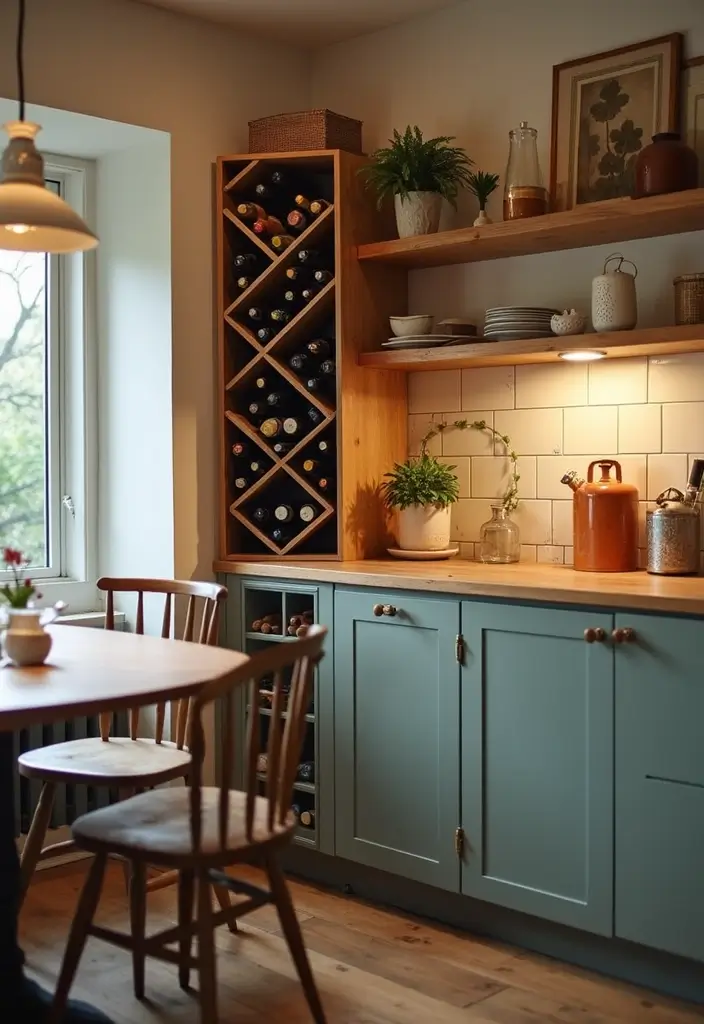 25+ Gas Cylinder Storage Ideas for a Safe and Neat Kitchen - 23. Repurposed Wine Racks