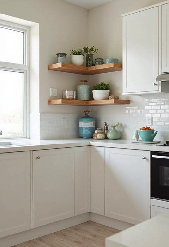 25+ Gas Cylinder Storage Ideas for a Safe and Neat Kitchen - 6. Corner Shelves