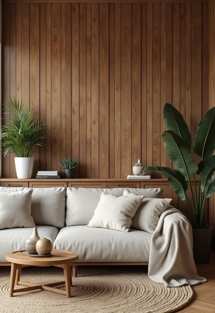 25+ Half Wall Ideas That Define Spaces Beautifully - 1. Rustic Charm with Wooden Half Walls