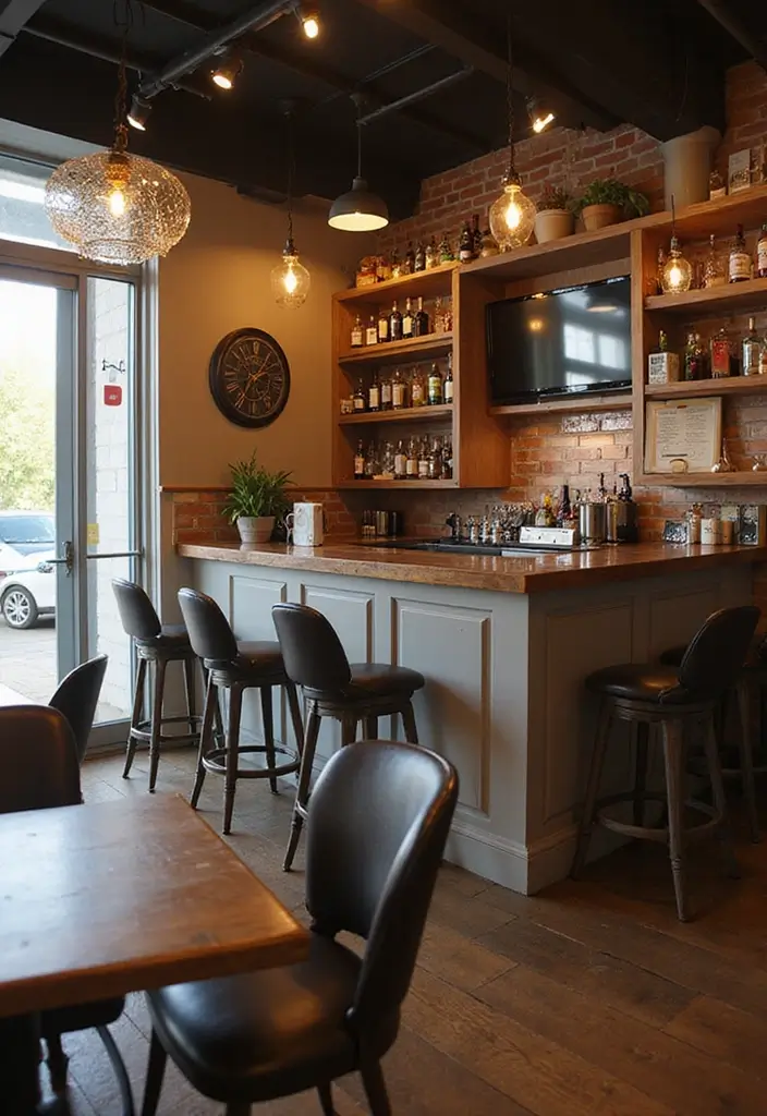 25+ Half Wall Ideas That Define Spaces Beautifully - 5. Half Wall with a Bar Counter