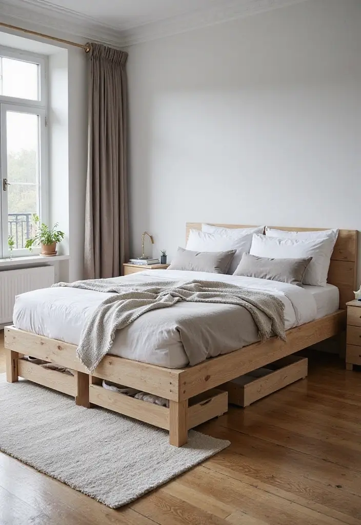 25 IKEA Storage Ideas That Are Affordable and Genius 12. FJDERN Bed Frame for Underbed Storage