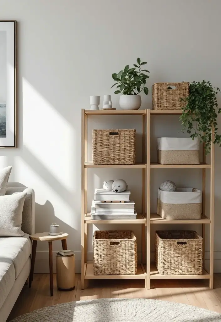 25 IKEA Storage Ideas That Are Affordable and Genius 22. KALLAX Insert with Baskets for Added Style