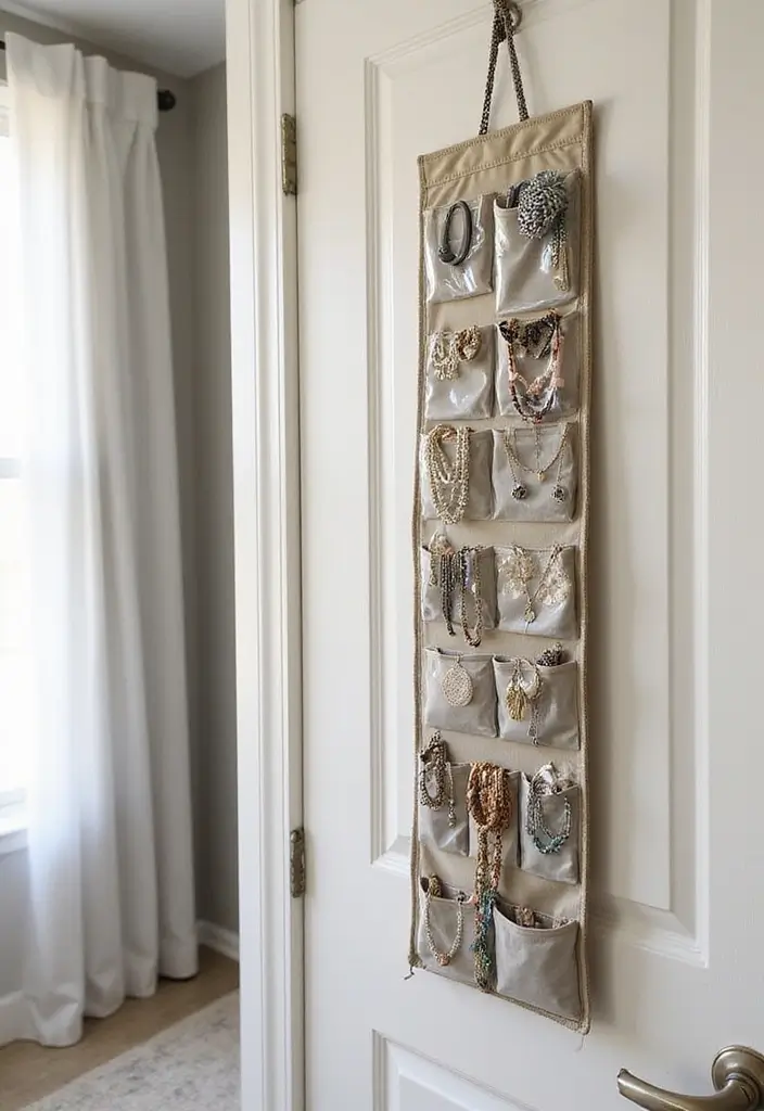 25 Jewelry Storage Ideas That Are Pretty and Practical 13. Hanging Jewelry Holder Bags